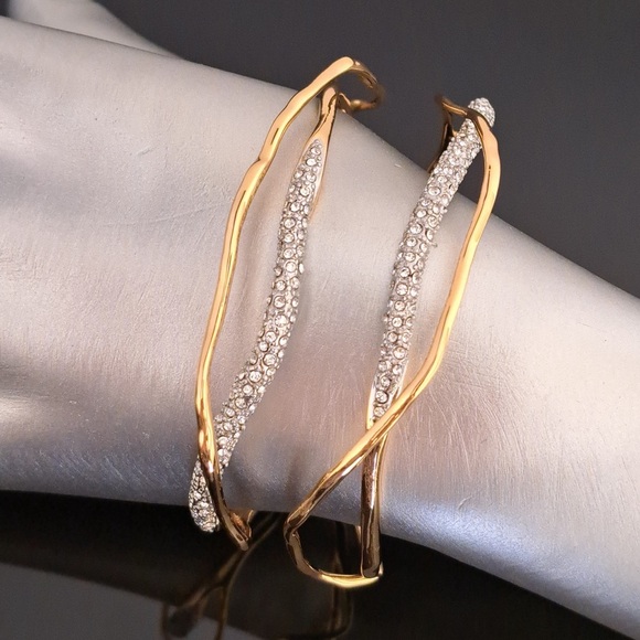 SOLD - ALEXIS BITTAR Solanales Crystal Gold Cuff - Picture 3 of 15